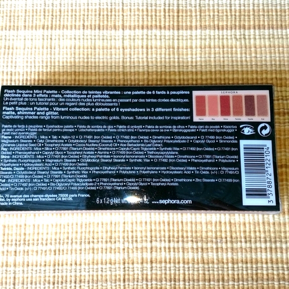 NWT Sephora Flash Sequins six eyeshadow palette - Picture 5 of 6